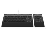 3Dconnexion Keyboard Pro with Numpad clavier Bureau USB + RF Wireless + Bluetooth AZERTY Français Noir