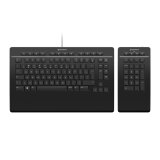 3Dconnexion Keyboard Pro with Numpad clavier Bureau USB + RF Wireless + Bluetooth AZERTY Français Noir