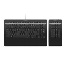 3Dconnexion Keyboard Pro with Numpad clavier Bureau USB + RF Wireless + Bluetooth AZERTY Français Noir