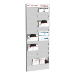 Planning Office Gris élément Suivant 20 cases pour formats A4, L47,7 x H126,3 x P4,6 cm