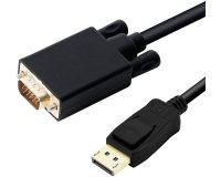 DLH DY-TU4696B câble vidéo et adaptateur 2 m DisplayPort VGA (D-Sub) Noir