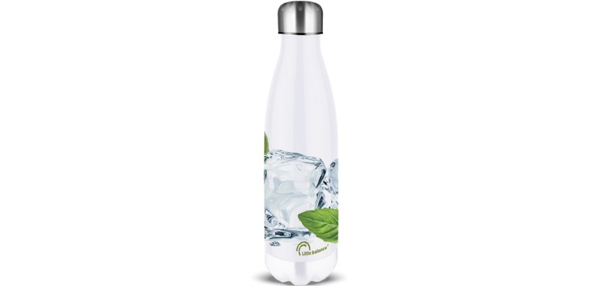 Bouteille isotherme 500ml \"citron\"  en acier inoxidable chaud 12h /froid 24h          incassable