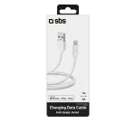 SBS Câble USB - Lightning Blanc