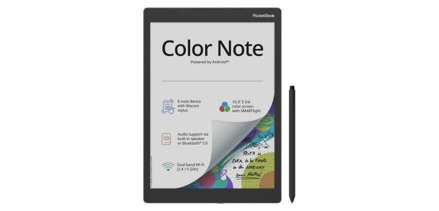 PocketBook Color Note lettore e-book Touch screen 32 GB Wi-Fi Nero, Blu