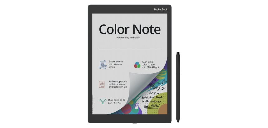 PocketBook Color Note lettore e-book Touch screen 32 GB Wi-Fi Nero, Blu