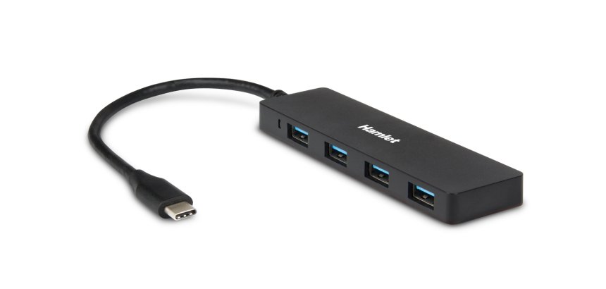 Hamlet Hub Usb 3.1 Type C 4 porte trasferimento fino a 5 Gbps