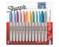 Marqueur permanent sharpie pointe fine 0,9mm encres      assorties pastel blister 12   couleurs