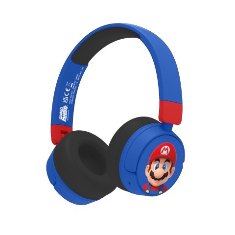 OTL Technologies Super Mario SM1001 auricular y casco Auriculares Inalámbrico y alámbrico Diadema Juego USB Tipo C Bluetooth Azul, Rojo