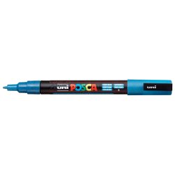 Marqueur pte conique fine en plastique, base d'eau, encre à pigmentation Bleu Clair Pailleté