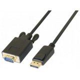 Uniformatic 12682 câble vidéo et adaptateur 2 m VGA (D-Sub) DisplayPort Noir