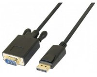 Uniformatic 12682 câble vidéo et adaptateur 2 m VGA (D-Sub) DisplayPort Noir