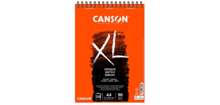 Bloc croquis canson xl spirale petit côté micro-perforations 90g a3 120f