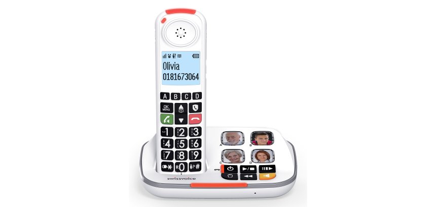 Teléfono Atlinks XTRA 2355 Teléfono DECT Identificador de llamadas Blanco