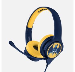 OTL Technologies Batman Blue Kids Interactive Auricolare Cablato A Padiglione Gaming Nero, Blu