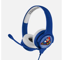 OTL Technologies Super Mario Nintendo Mariokart Auricolare Cablato A Padiglione Gaming Blu, Bianco