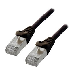 MCL Cable RJ45 Cat6 5.0 m Black câble de réseau Noir 5 m F/UTP (FTP)