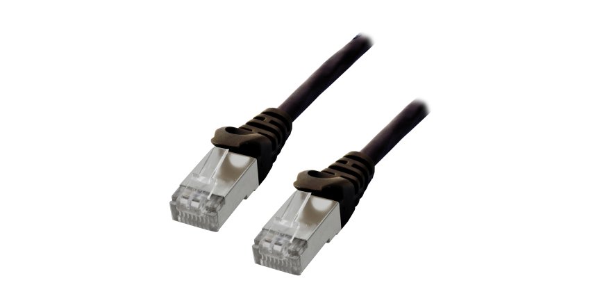 MCL FCC6BM-0.5M/N câble de réseau Noir 0,5 m Cat6 F/UTP (FTP) Rond