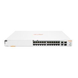 HPE Aruba Networking Aruba Instant On 1960 24G 20p Class4 4p Class6 PoE 2XGT 2SFP+ 370W Géré L2+ Gigabit Ethernet (10/100/1000) Connexion Ethernet, supportant l'alimentation via ce port (PoE) 1U Blanc