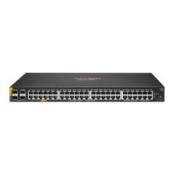 HPE Aruba Networking Aruba 6000 48G Class4 PoE 4SFP 370W Géré L3 Gigabit Ethernet (10/100/1000) Connexion Ethernet, supportant l'alimentation via ce port (PoE) 1U