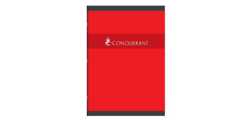 Cahier Conquérant 7 piqûre 192 pages 70g Seyès 24x32 cm. Couverture carte 300g