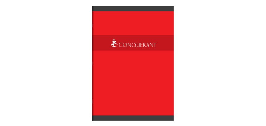 Cahier Conquérant 7 piqûre 192 pages 70g Seyès 24x32 cm. Couverture carte 300g