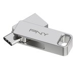 PNY DUO LINK USB flash drive 64 GB USB Type-A / USB Type-C 3.2 Gen 1 (3.1 Gen 1) Stainless steel