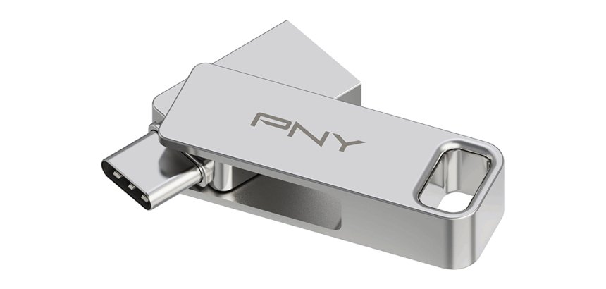 PNY DUO LINK USB flash drive 64 GB USB Type-A / USB Type-C 3.2 Gen 1 (3.1 Gen 1) Stainless steel