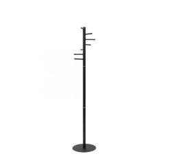 MAULcaurus Standing Coat Rack 177cm 7 Hooks Black RAL9004