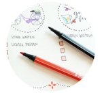 Feutre coloriage stabilo pen 68 encre aquarellable pointe  ogive moyenne robuste color   parade etui chevalet 20