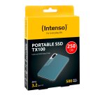 Intenso Lesen/Schreiben bis zu 500 MB/s/250GB USB Type-C 3.2 Gen 1 (3.1 Gen 1) Blue, Grey