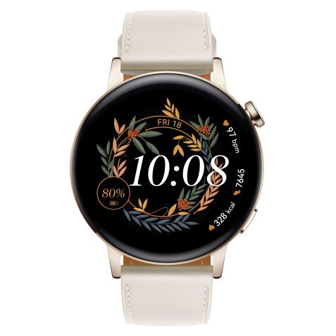 Huawei WATCH GT 3 3,35 cm (1.32") AMOLED 42 mm Digital 466 x 466 Pixeles Pantalla táctil Oro GPS (satélite)