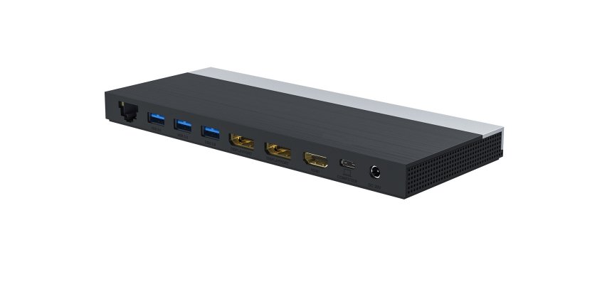 DLH Station d'accueil USB-C 4K triple affichage avec Power Delivery 100W - 2x DisplayPort / 1x HDMI