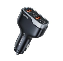 VEGER CC53-2A2C cargador de dispositivo móvil Ordenador portátil, Teléfono móvil, Netbook, Portátil, Smartphone, Universal Negro Encendedor de cigarrillos Carga rápida Exterior