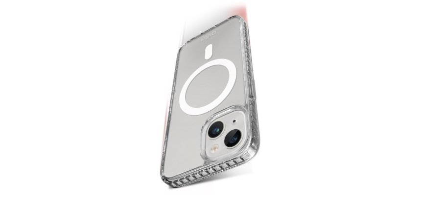 SBS Etui support Coque i Phone 15 Extreme 3 MagSafe , transparent