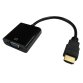 DLH câble adaptateur HDMI Mâle vers VGA Femelle noir