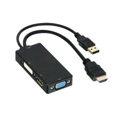DLH Adaptateur HDMI (M) vers DVI / VGA / DisplayPort (F)