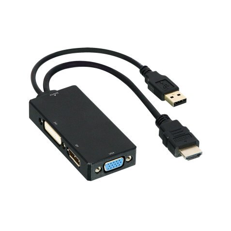 DLH ADAPTATEUR HDMI (M) VERS DVI / VGA / DISPLAYPORT (F)