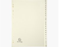 Intercalaires imprimés Carte peau 155g 24 positions de A à Z - A4 - Ivoire