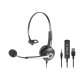 Hamlet HHEADM-UJM headphones/headset Wired Head-band Office/Call center USB Type-A Black
