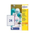 Boîte de 600 étiquettes rondes enlevables Blanches Ø37mm
