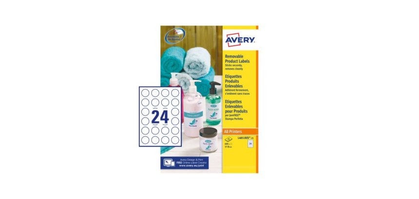 Boîte de 600 étiquettes rondes enlevables Blanches Ø37mm