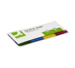 Marque-pages q-connect 25x45mm 160f repositionnable 4 coloris transparents pack 4x40