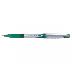 Stylo roller pointe métal 0,7 mm encre liquide Verte + grip confort V-BALL GRIP