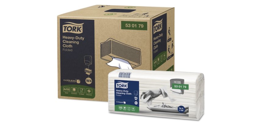 Essui main tork format non tisse 105 fts w4 blanc        35,5x41,5cm paquet de 4