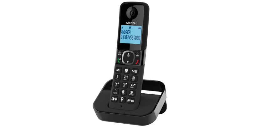 Teléfono Alcatel F860 Teléfono DECT/analógico Identificador de llamadas Negro