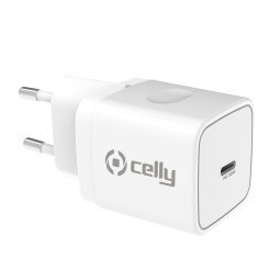 Celly TC1USBC30WWH cargador de dispositivo móvil Smartphone, Reloj inteligente, Tableta Blanco Corriente alterna Interior