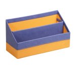 Rhodiarama porte-courrier simili cuir italien 25x10x14 cm - Saphir