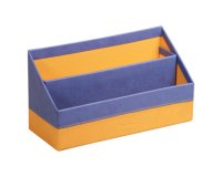 Rhodiarama porte-courrier simili cuir italien 25x10x14 cm - Saphir