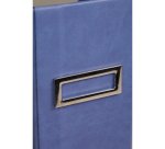 Rhodiarama porte-revues simili cuir italien 10x25x31 cm - Saphir