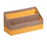 Rhodiarama porte-courrier simili cuir italien 25x10x14 cm - Taupe